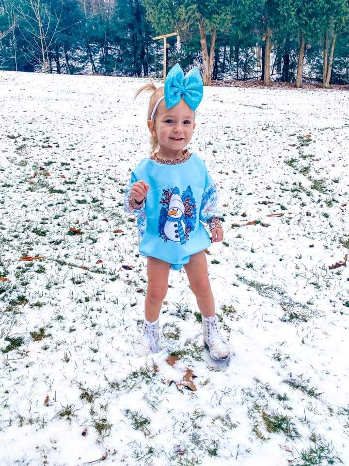 Snowman sweater Romper