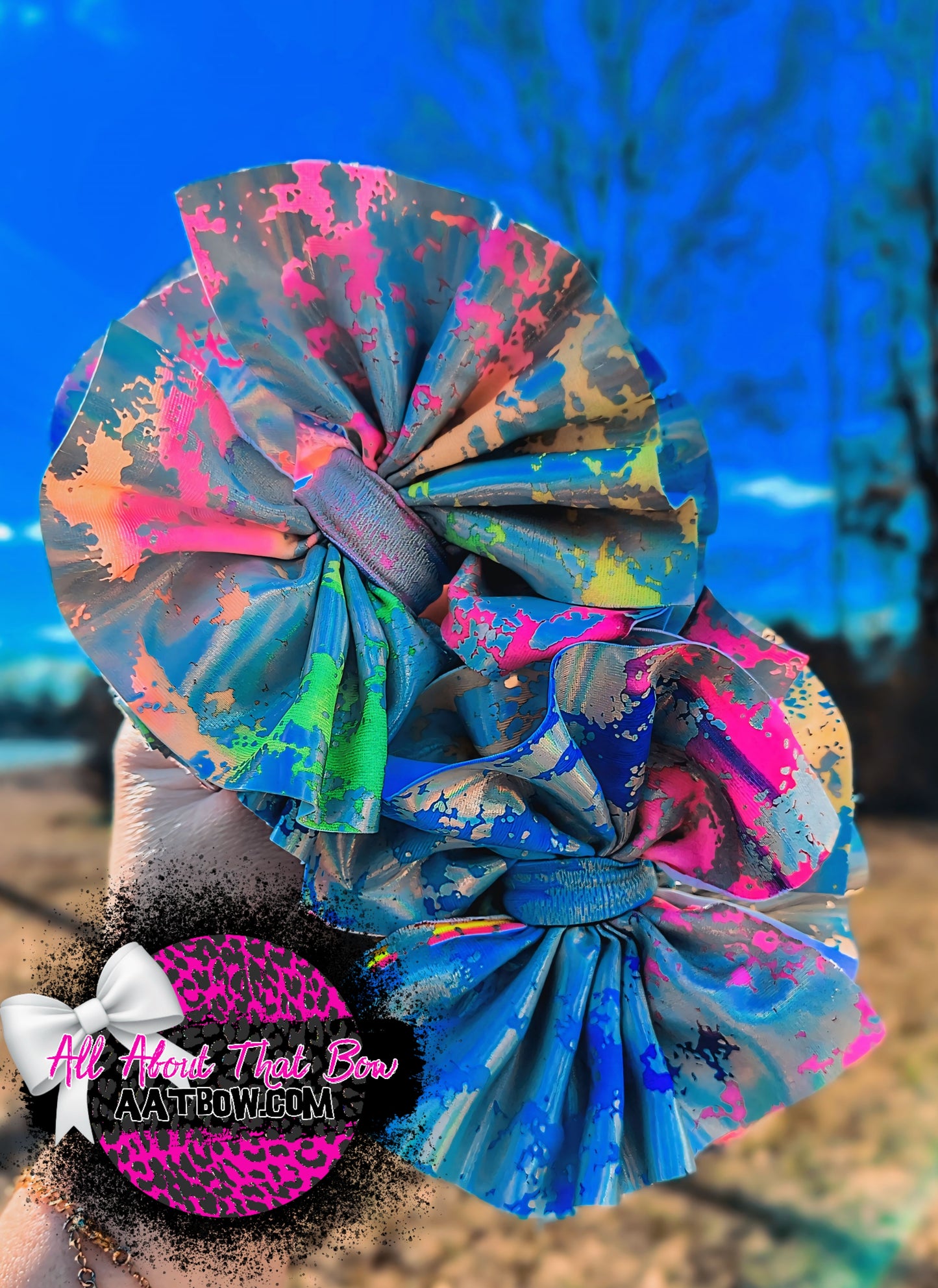 Paint splatter Bad & Boujee Bow
