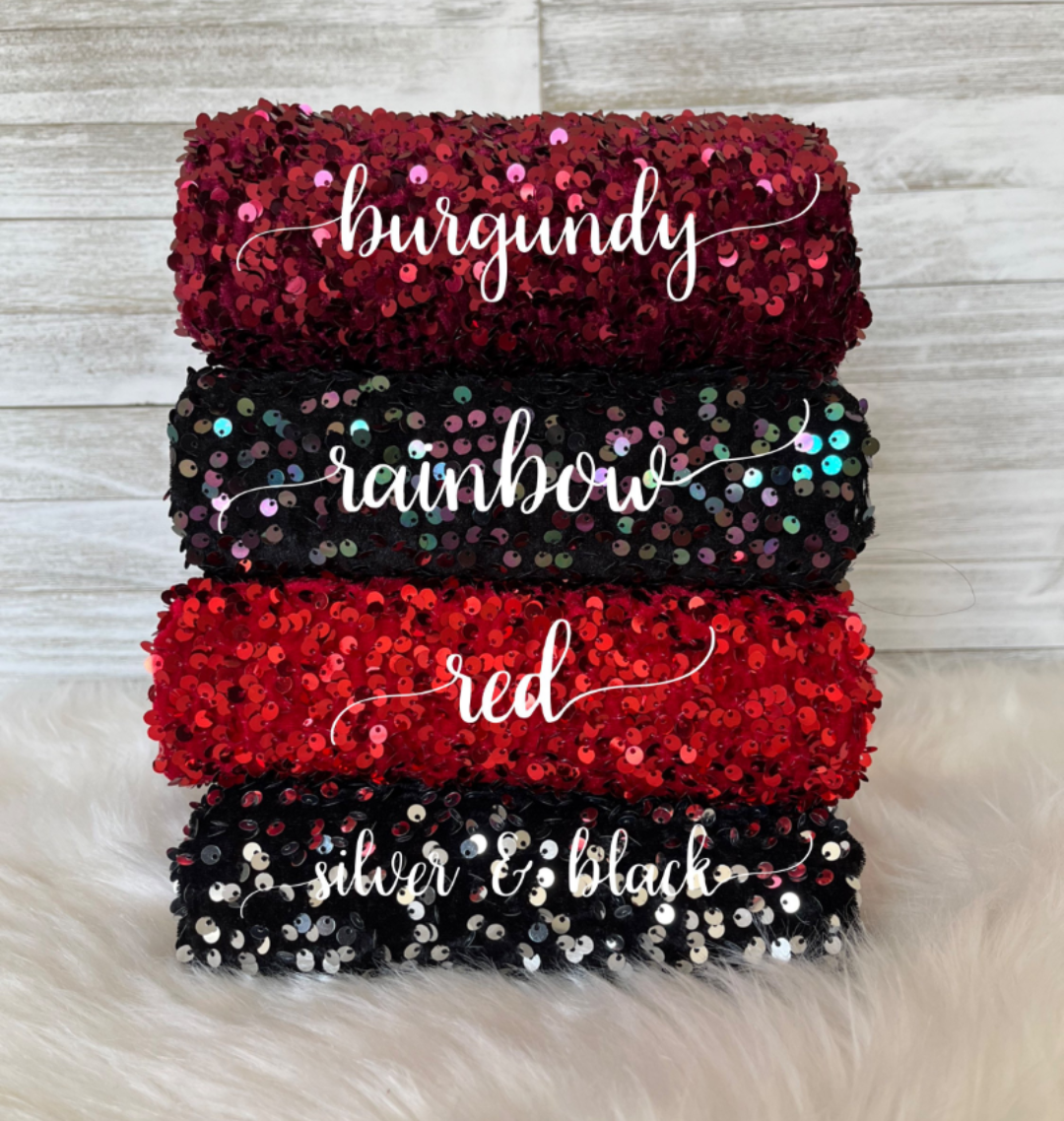 Velvet Sequin Bows Color Batch 1 of 3