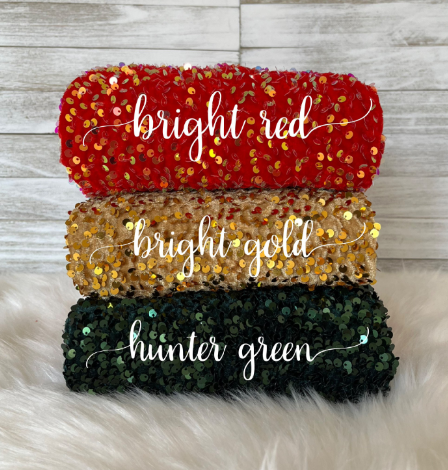 Velvet Sequin Bows Color Batch 1 of 3