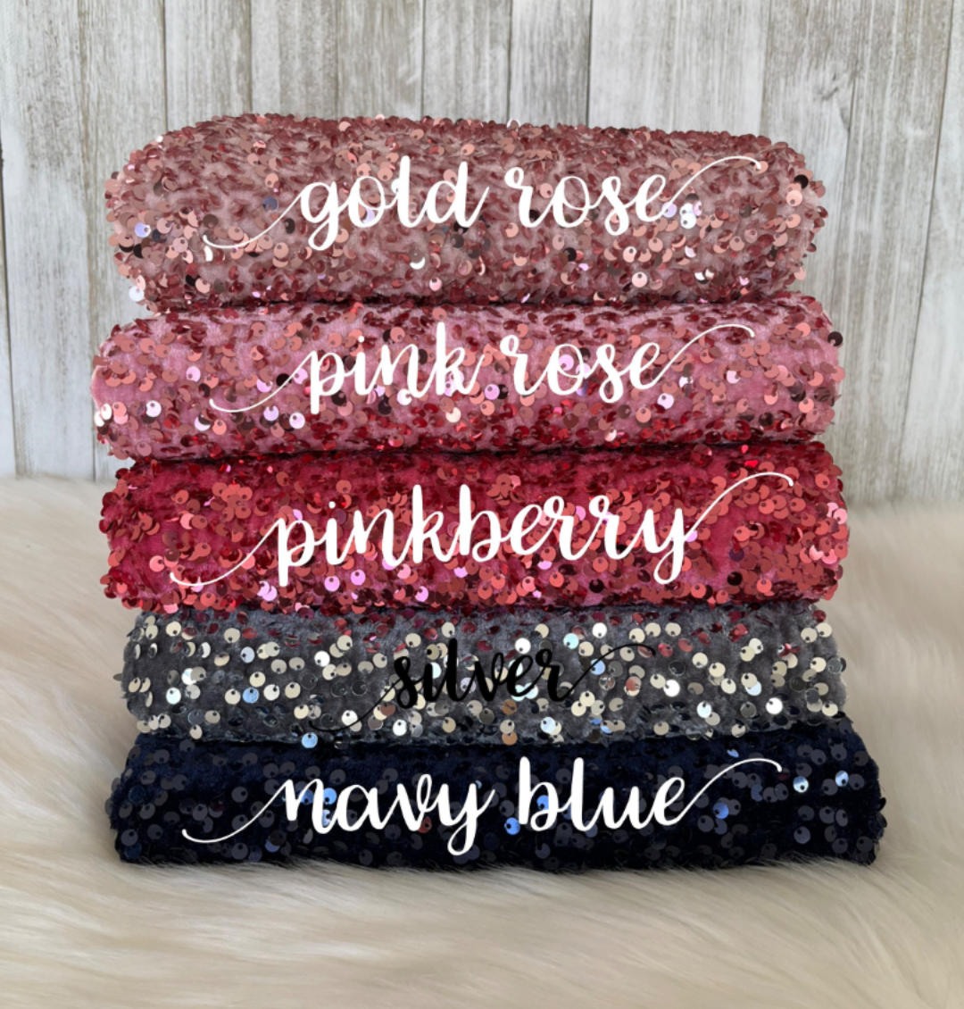 Velvet Sequin Bows Color Batch 2 of 3