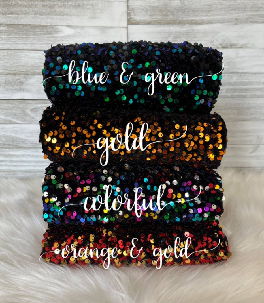 Velvet Sequin Bows Color Batch 2 of 3