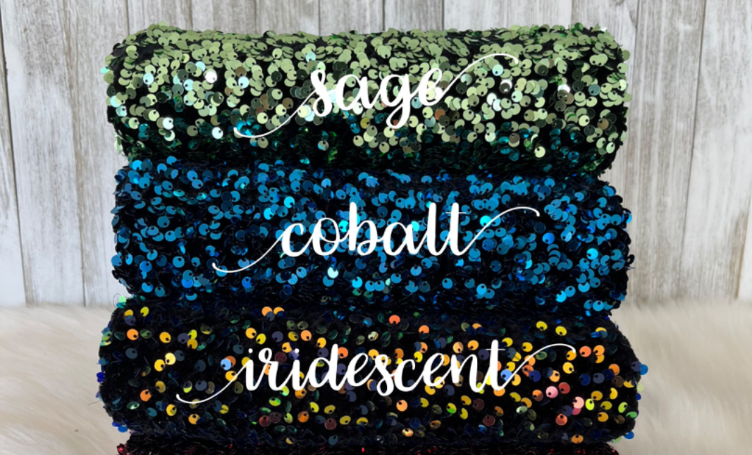 Velvet Sequin Bows Color Batch 3 of 3