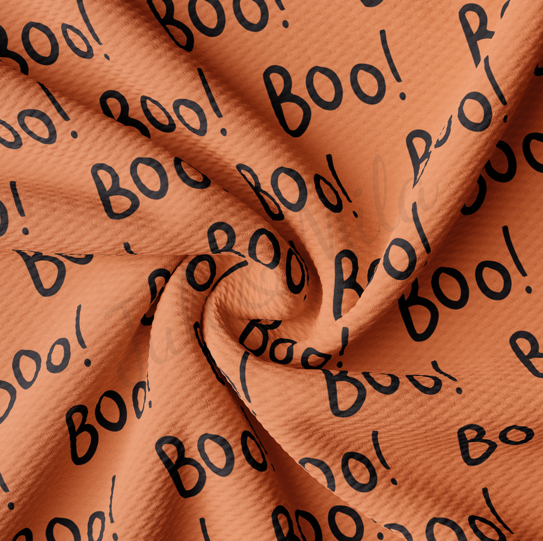 Orange boo bow print