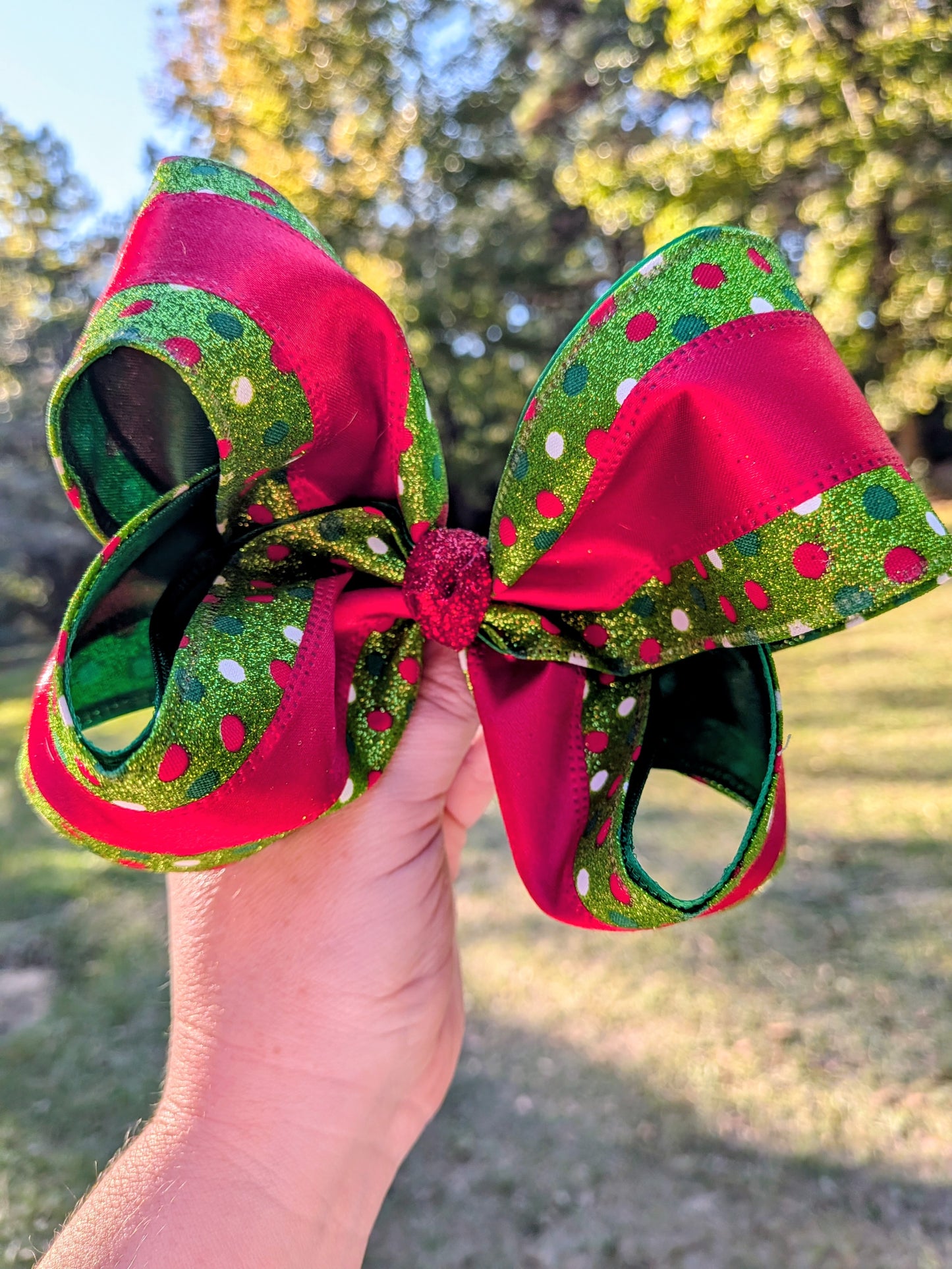 Polka Dot Ribbon Bow