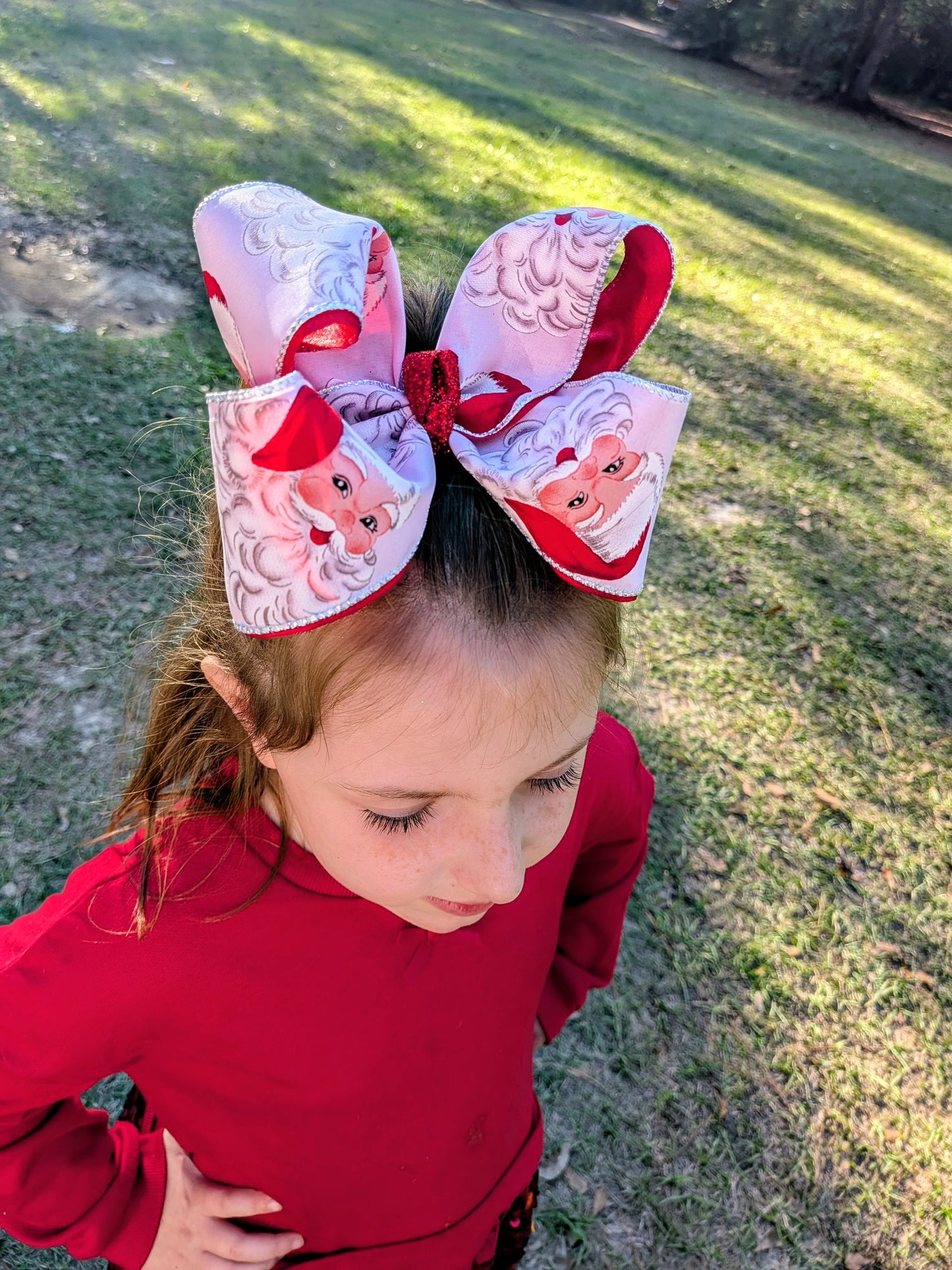 Santa Baby Ribbon Bow