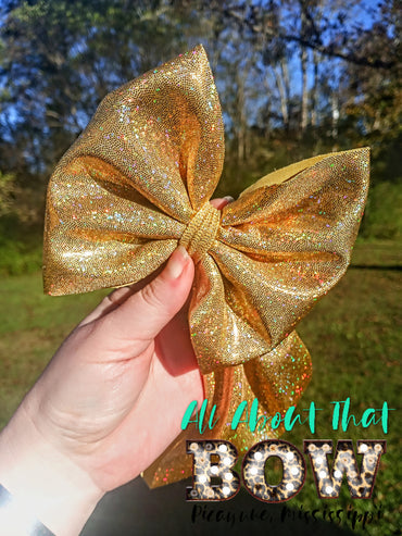 messy Glitter bows
