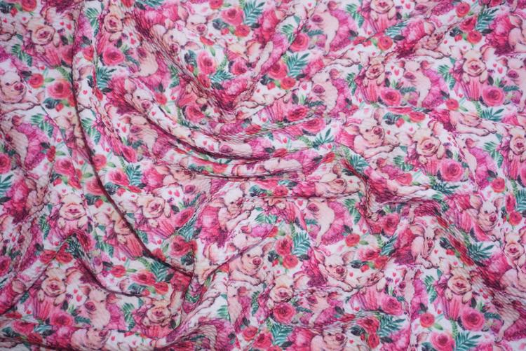 Piggy Floral Print Bow