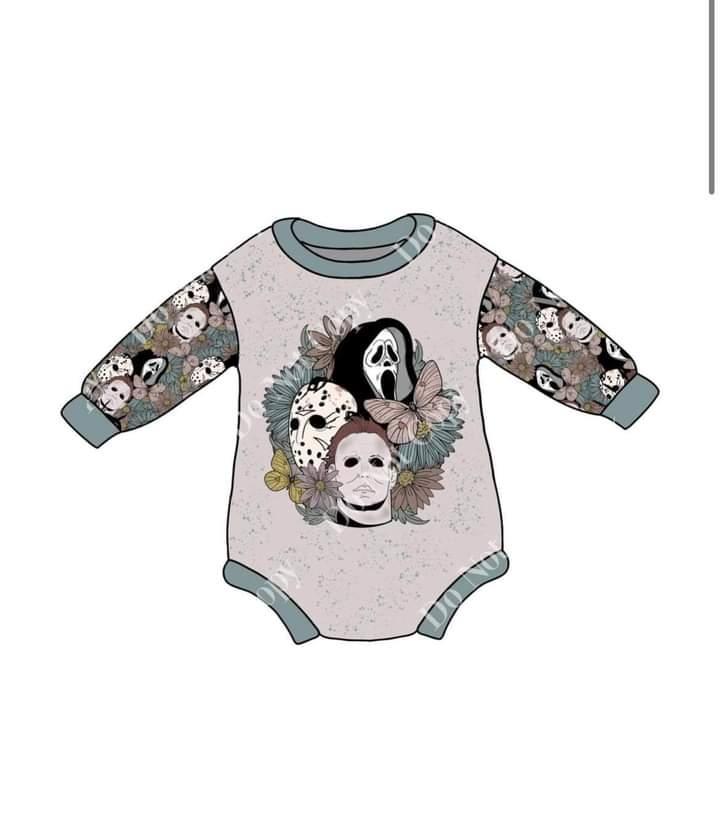 Floral Killers sweater Romper