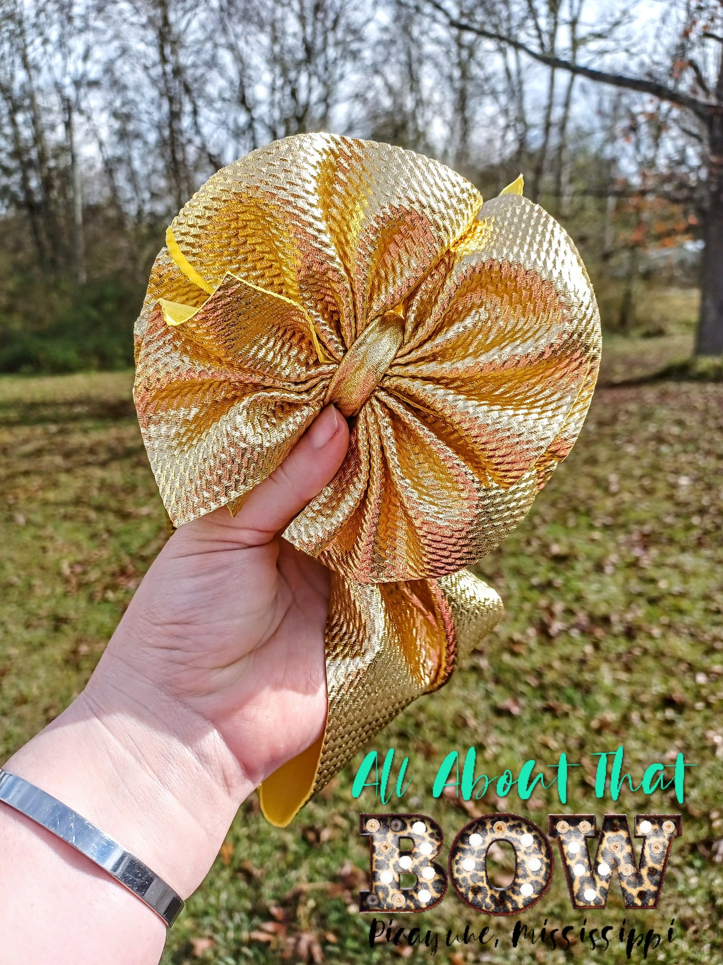 Gold Bad & Boujee Bow