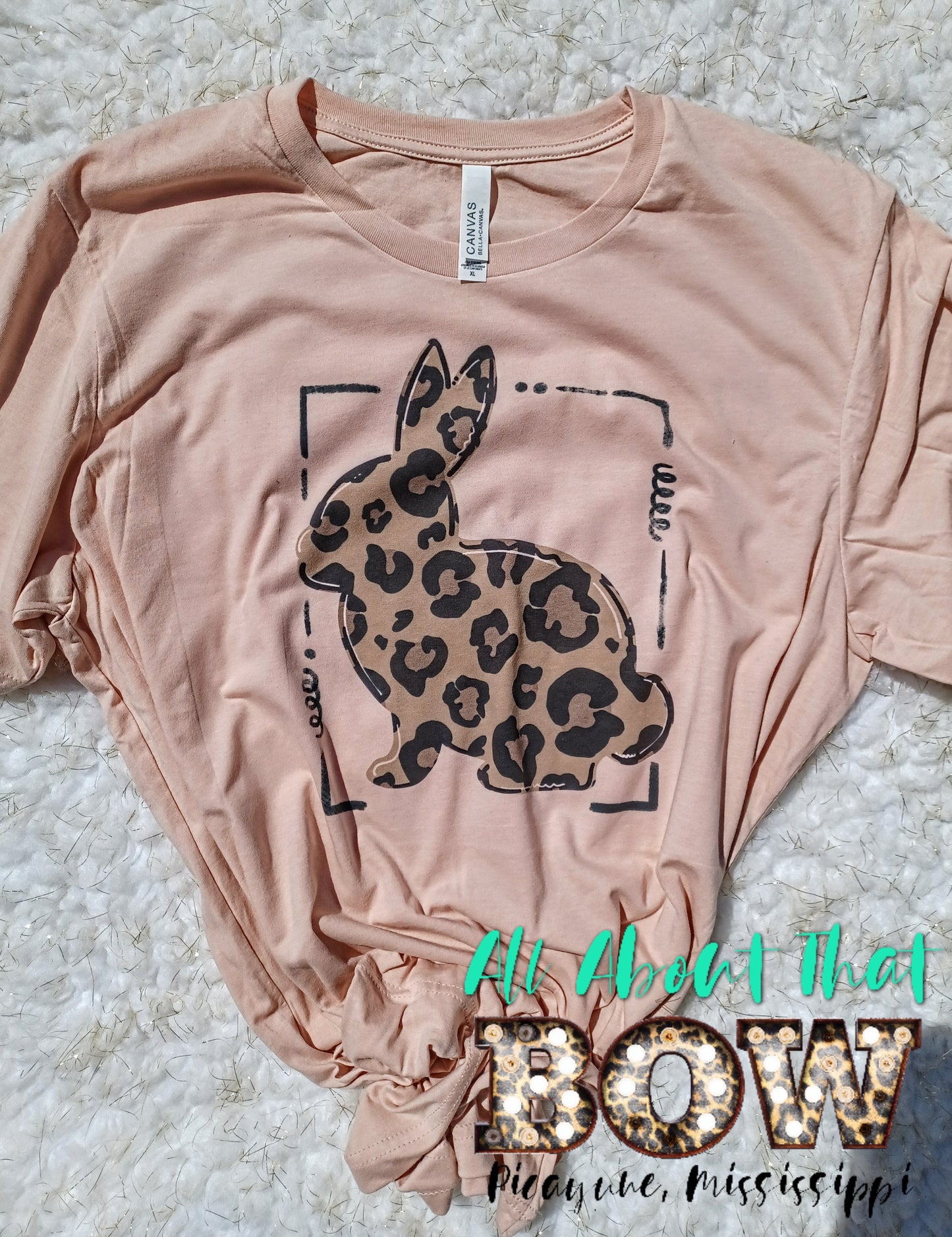 cheetah bunny adult tee