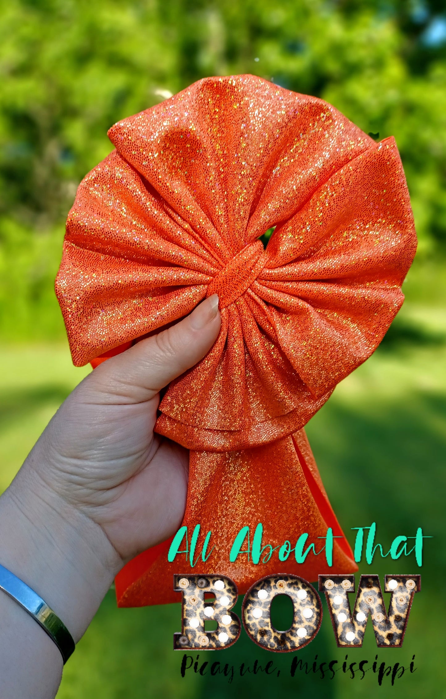 messy Glitter bows