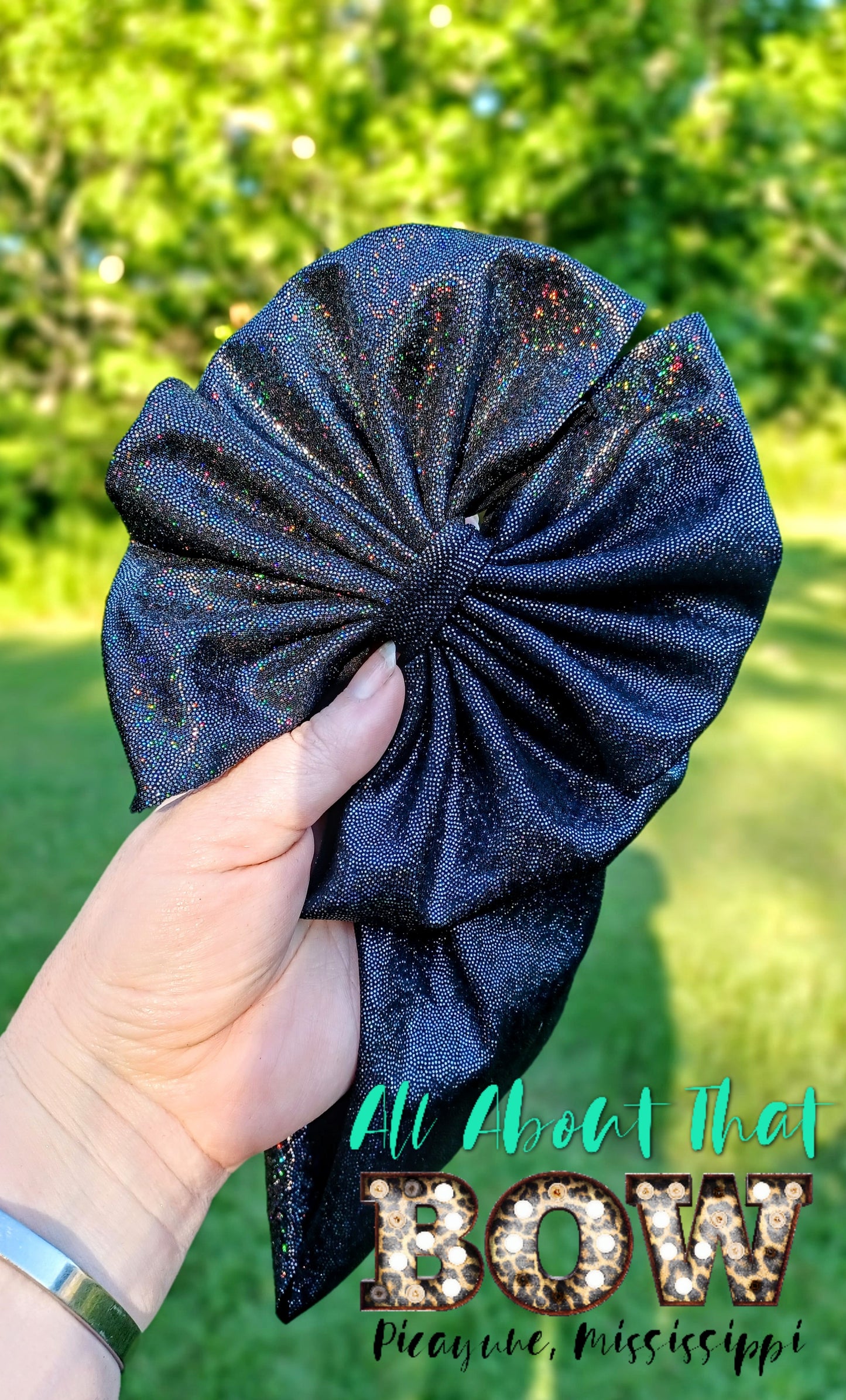 messy Glitter bows