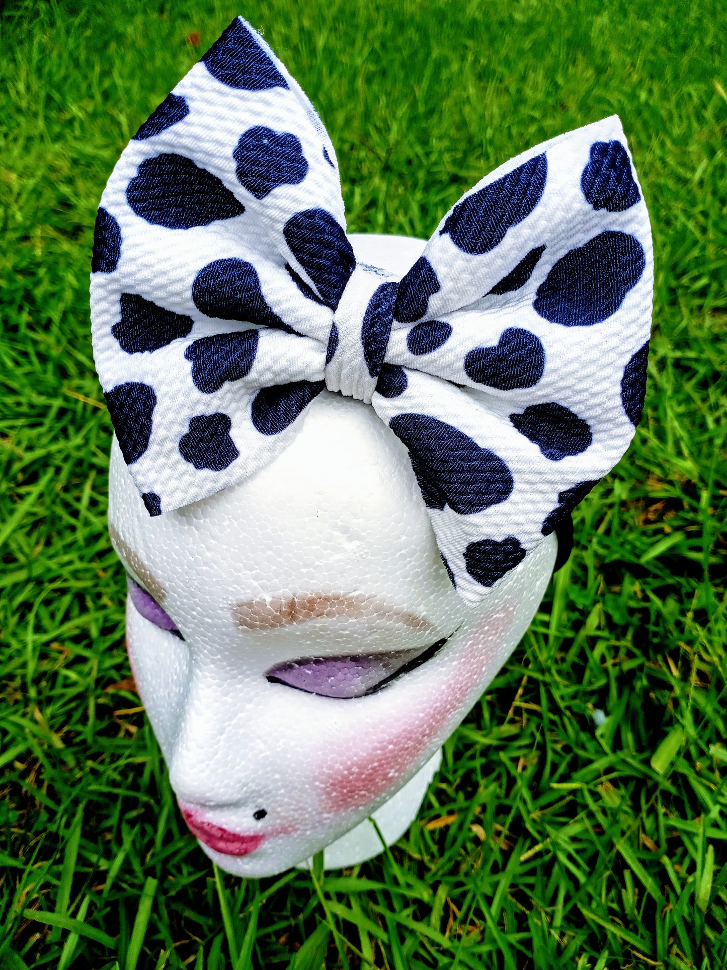 Cow Print Bow
