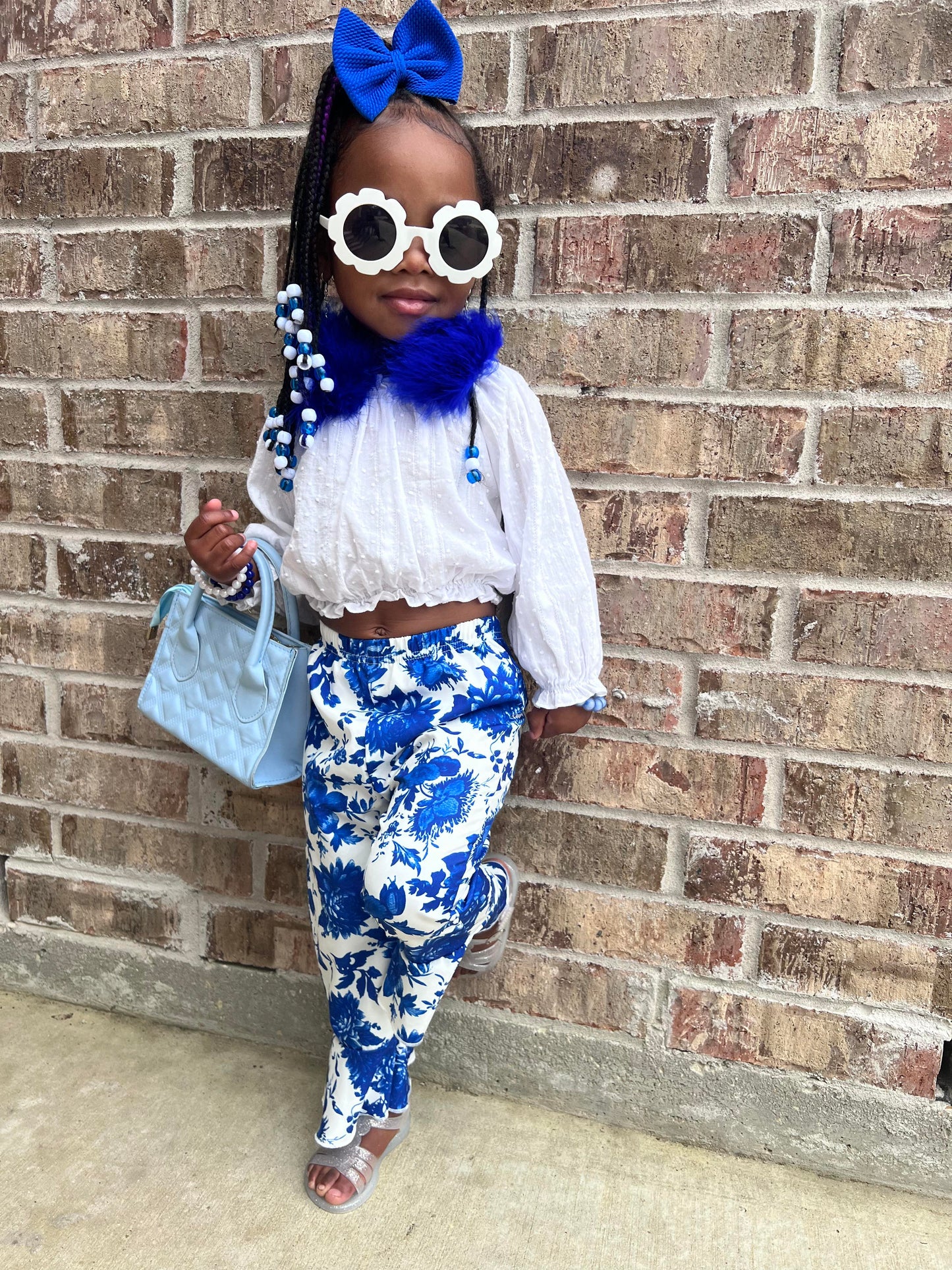Royal Blue Solid Print