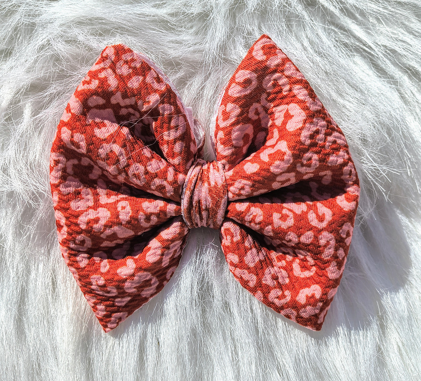 Pink Cheetah Print Bow