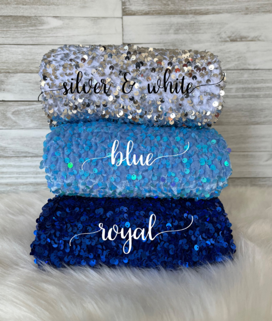 Velvet Sequin "Bad & Boujee" Bows Color Batch 3 of 3