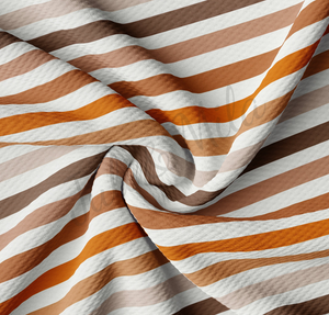 Neutral stripes bow print