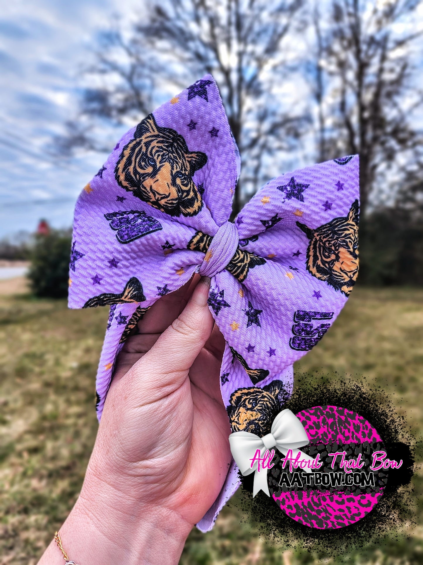 LSU Print Bow