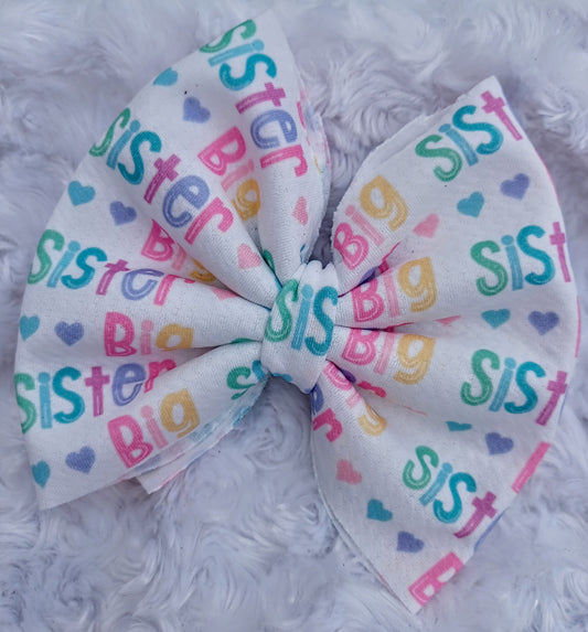 Big Sister Print Bow