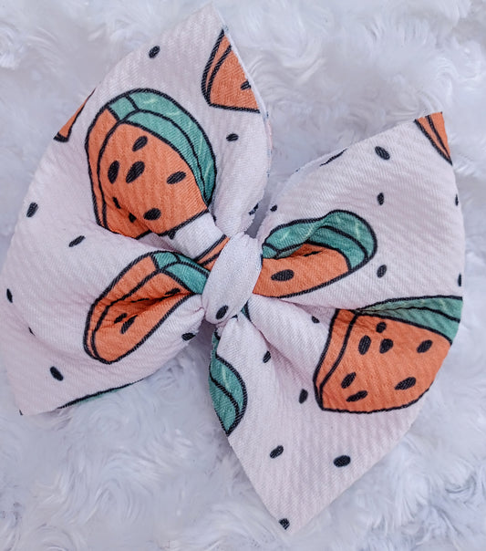 Watermelon Print Bow