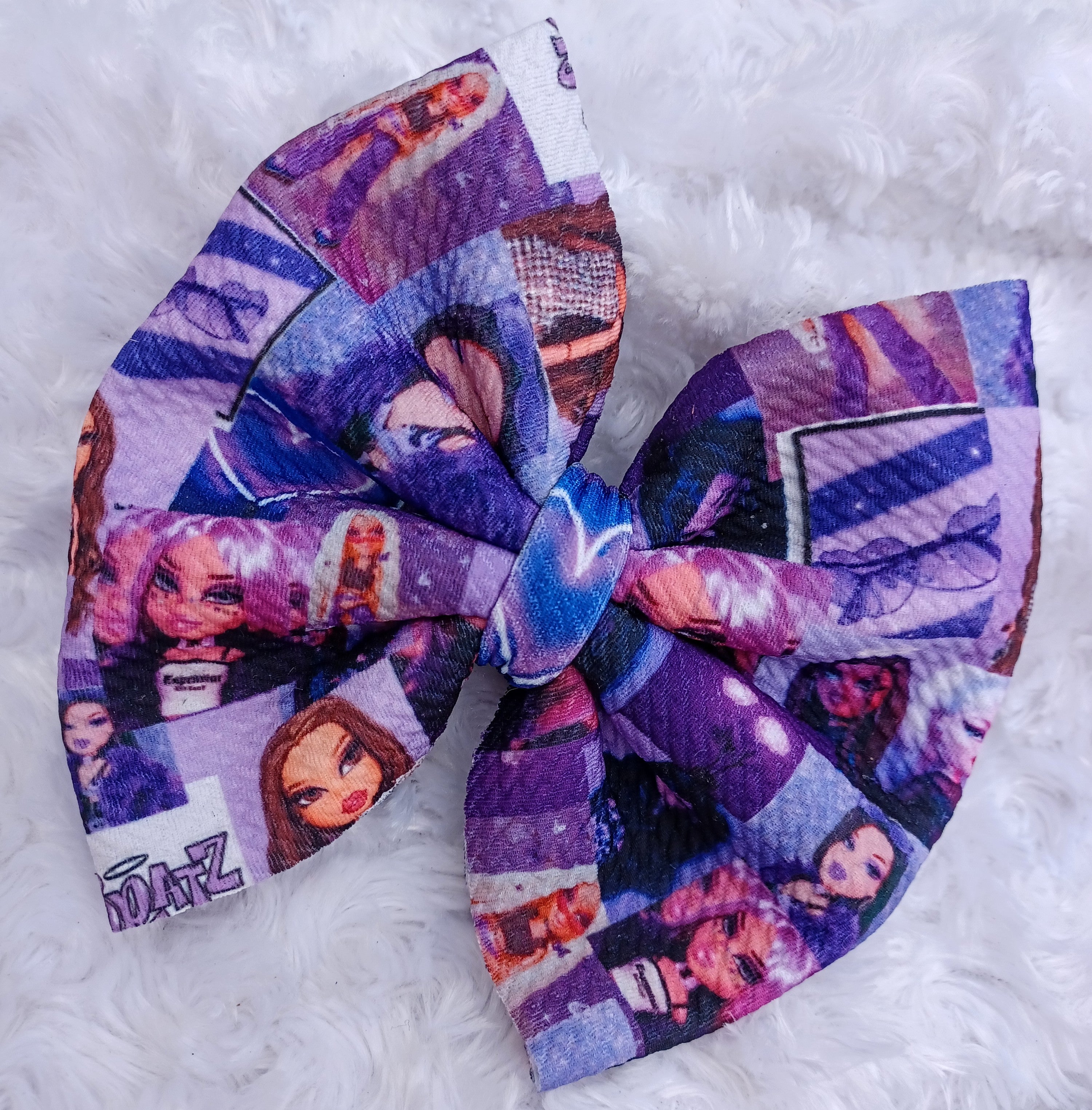 Purple Bratz Print Bow
