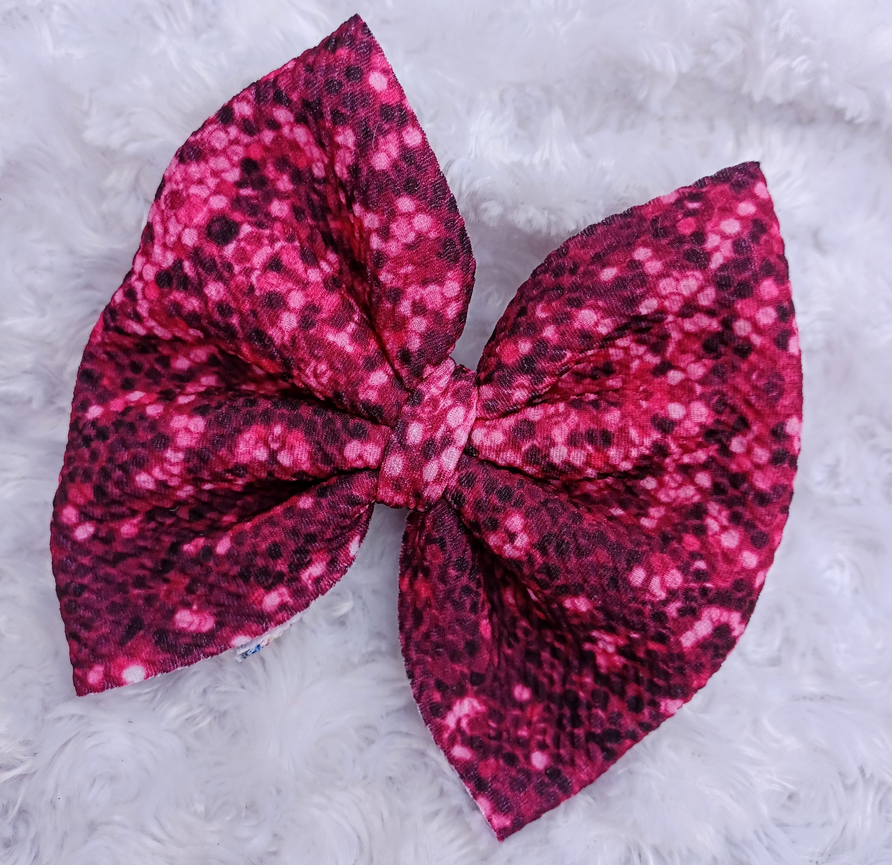 Hot Pink faux sequin Print