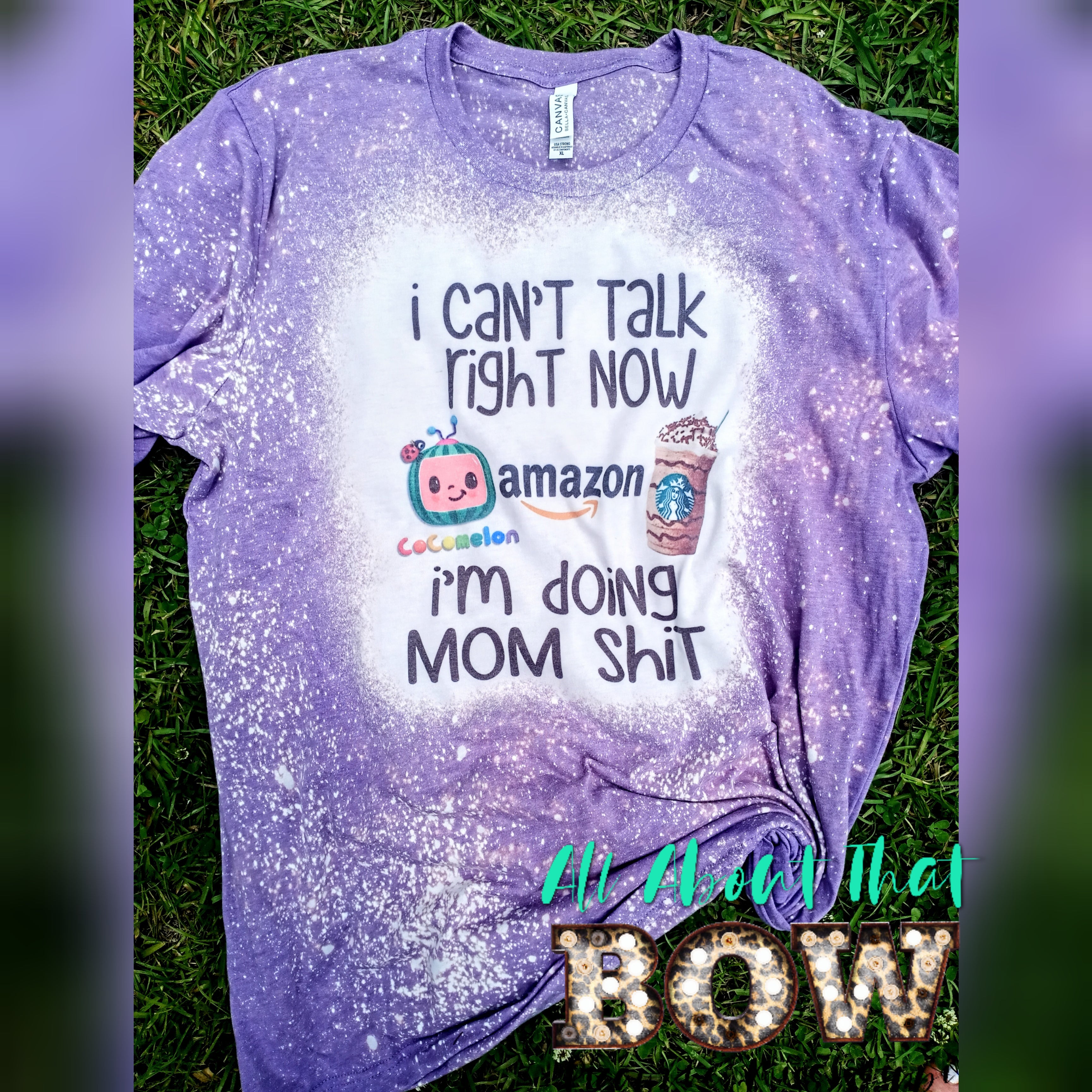 I Cant Talk Right Now Bleached Tee