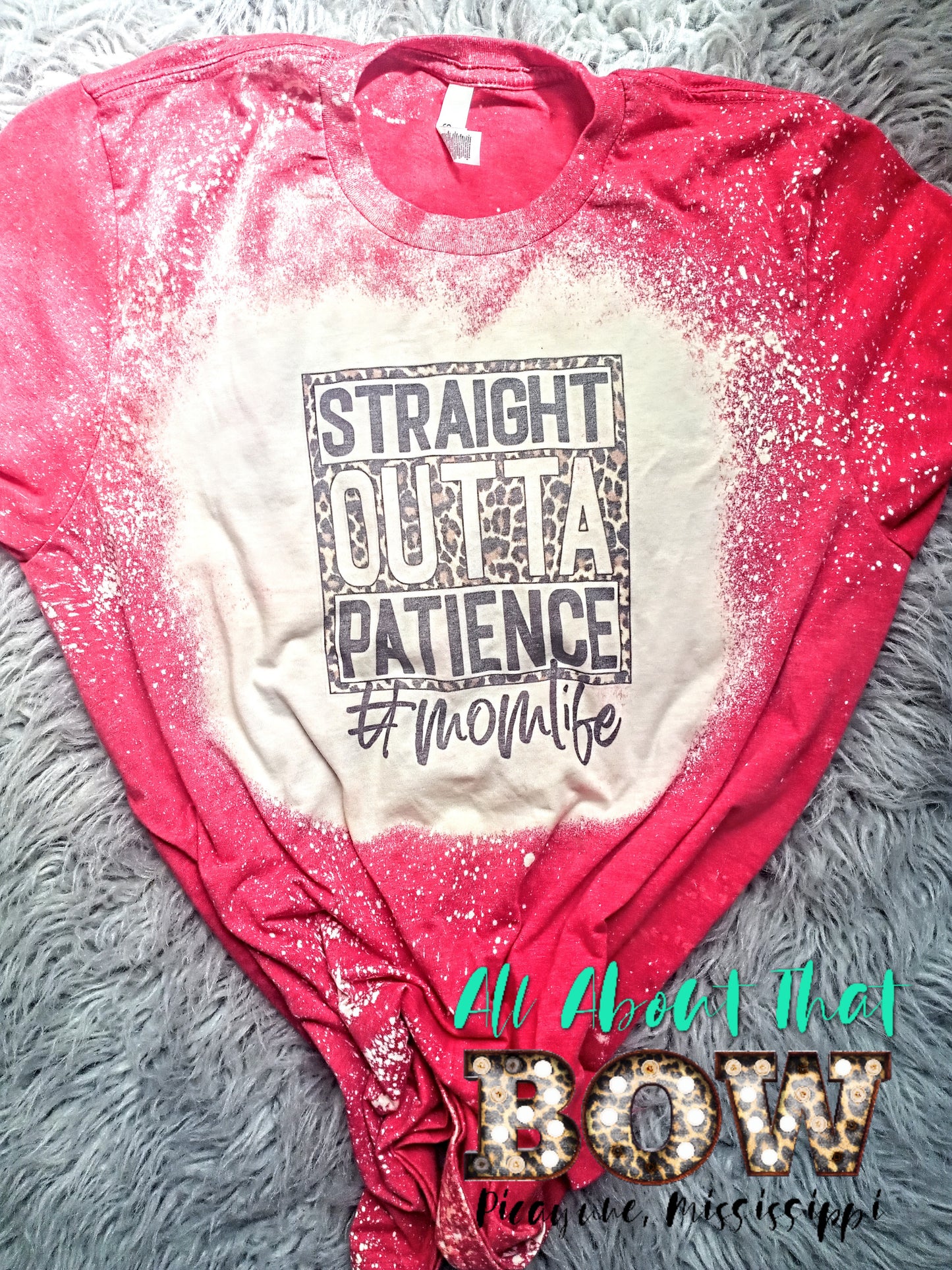 Straight Outta Patience Bleached Tee