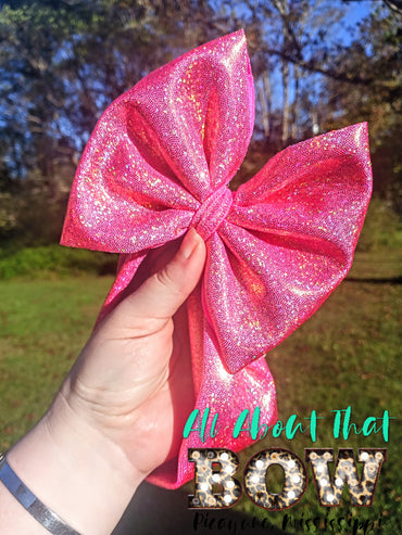 messy Glitter bows