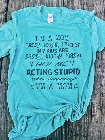 Im a Savage Mom Bleached Tee