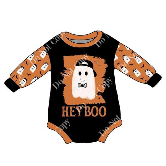 Hey Boo Boy sweater Romper