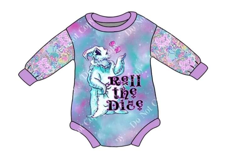Roll the dice sweater Romper