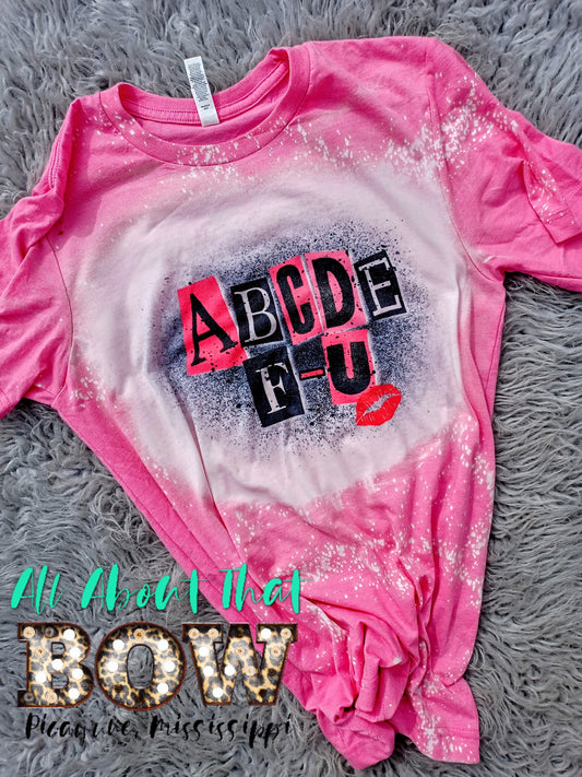 ABCDEF-U BLEACHED GRAPHIX TEE