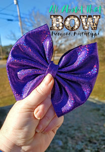 Purple glitter bow