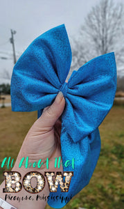 Light Blue Glitter Bow