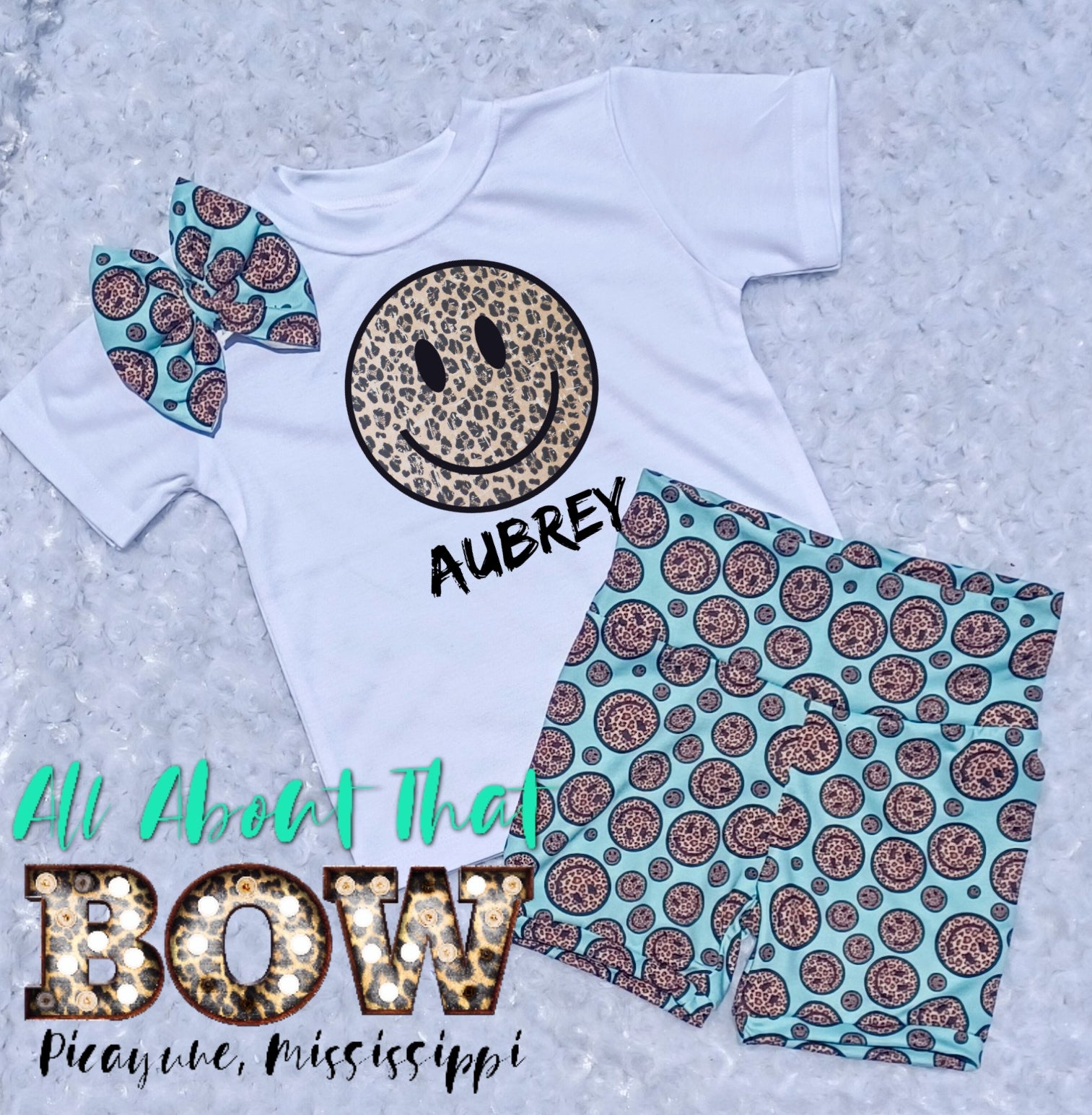 Retro Cheetah Personalized biker short Full Set