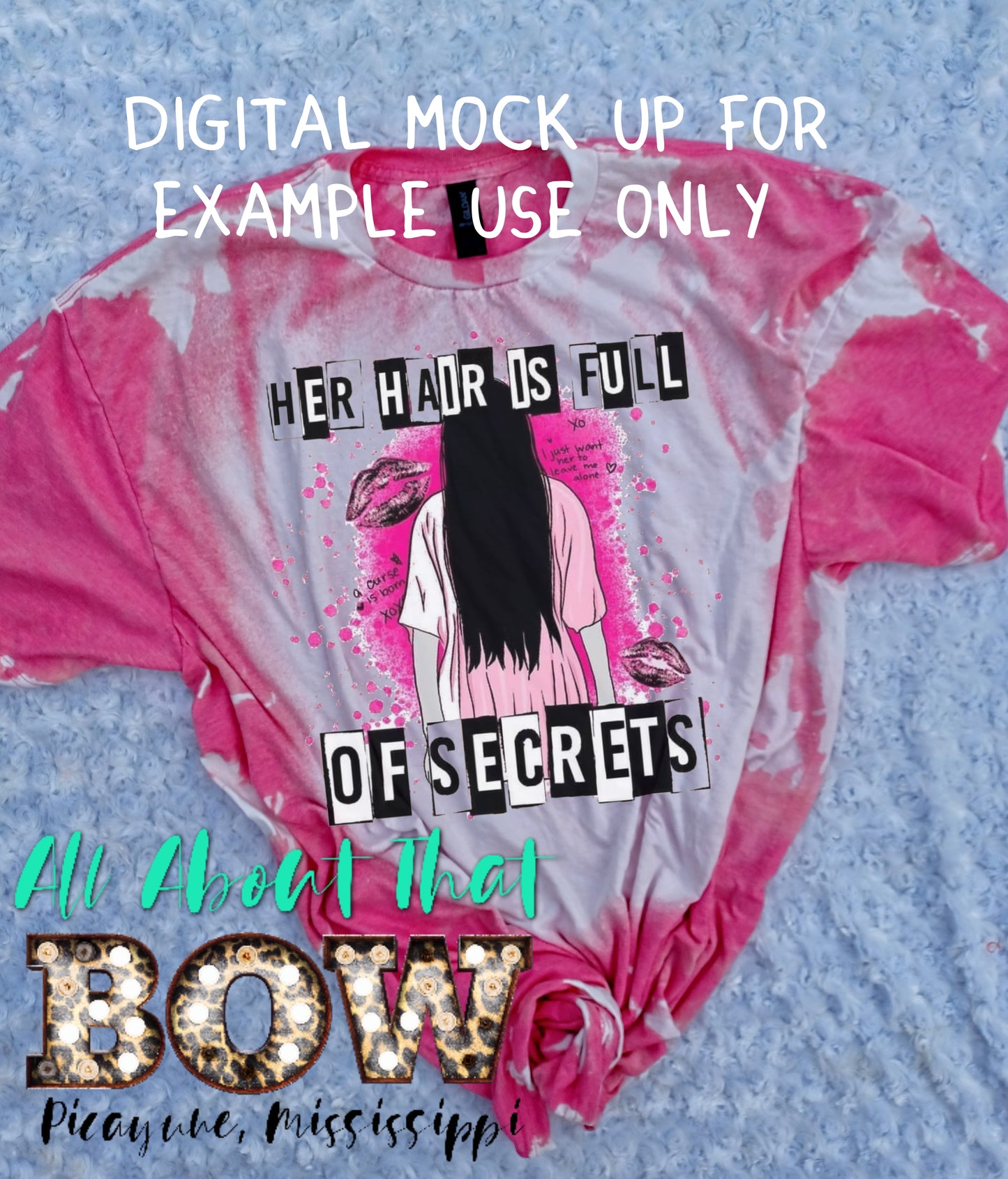 Her hair is full of secrets  Bleached Tee