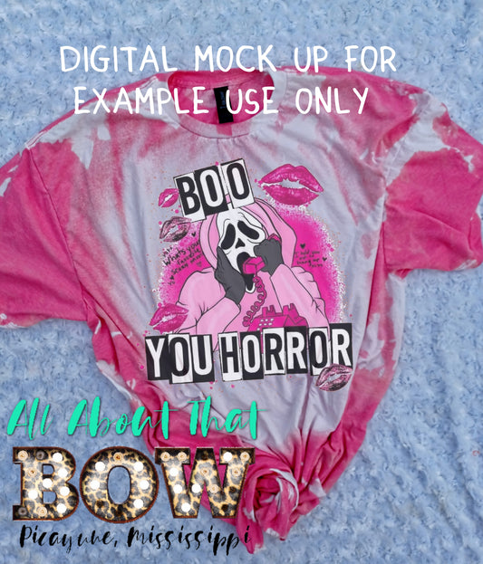 Boo you Horror Bleached Tee