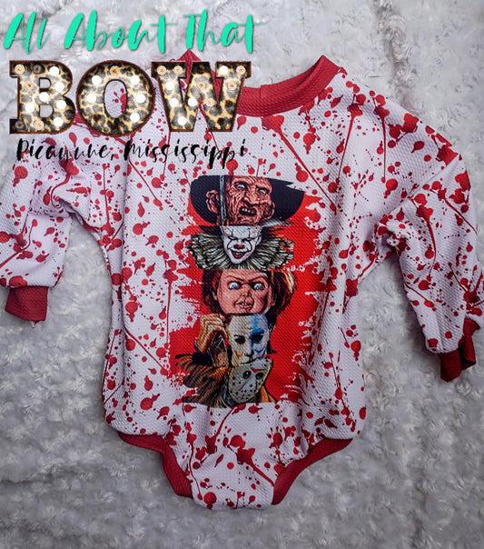 Blood Splatter sweater Romper