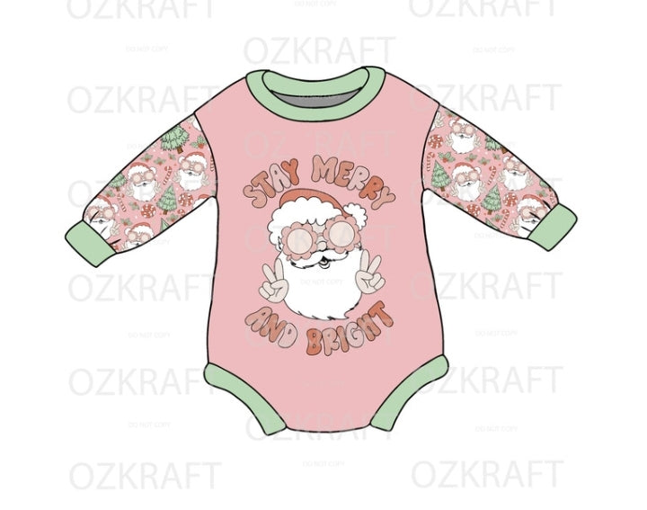 Groovy Santa sweater Romper