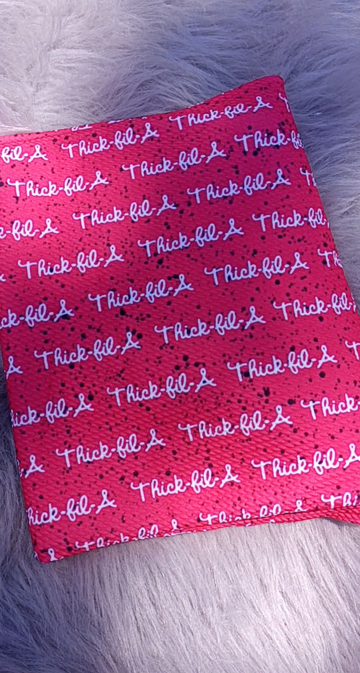 Thick Fil A Print Bow