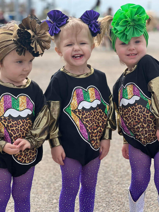 Mardi Gras sweater Romper